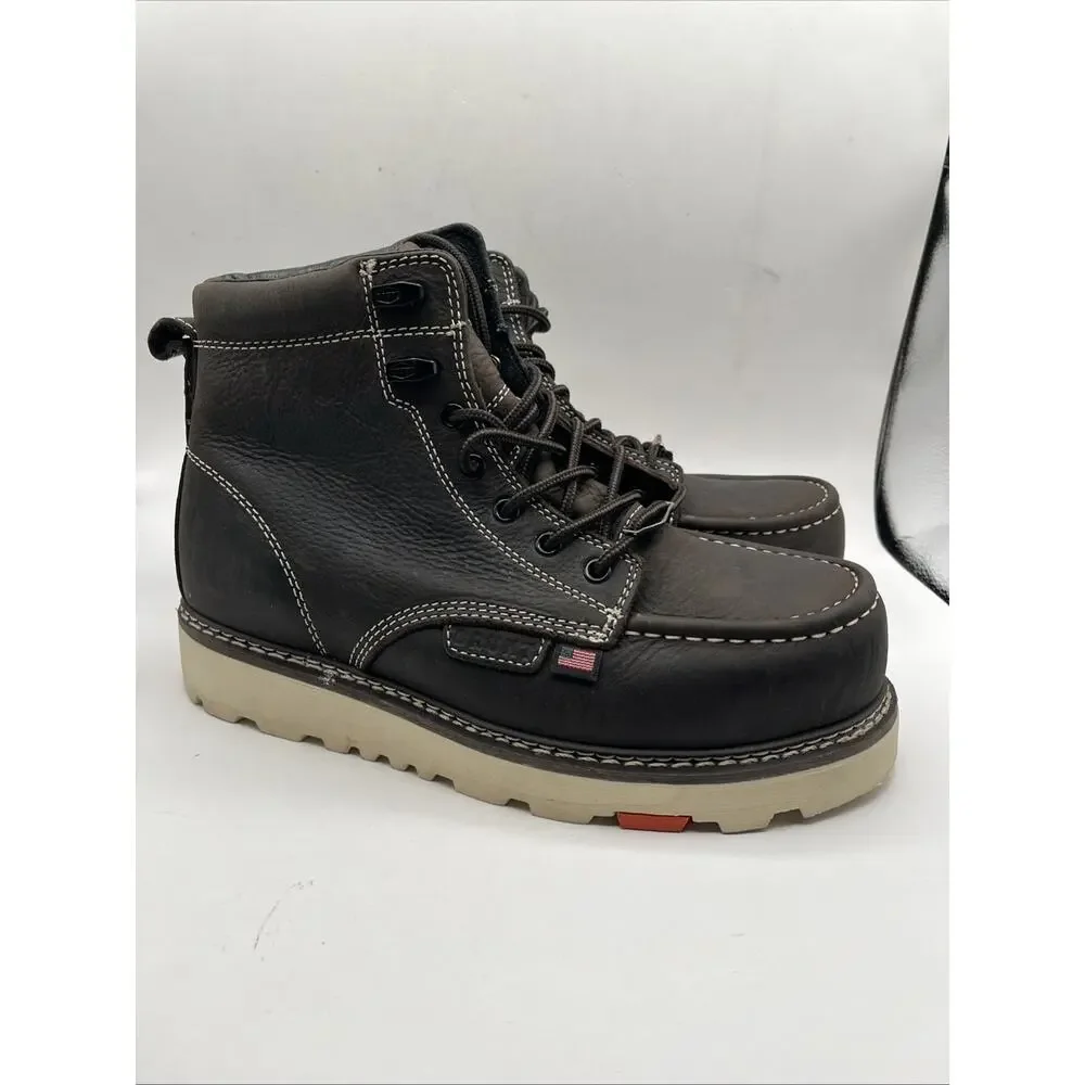 Brunt The Marin 6 Comp Toe Brown Work Boots Shoes Waterproof Men’s Sz 8 M NWOT